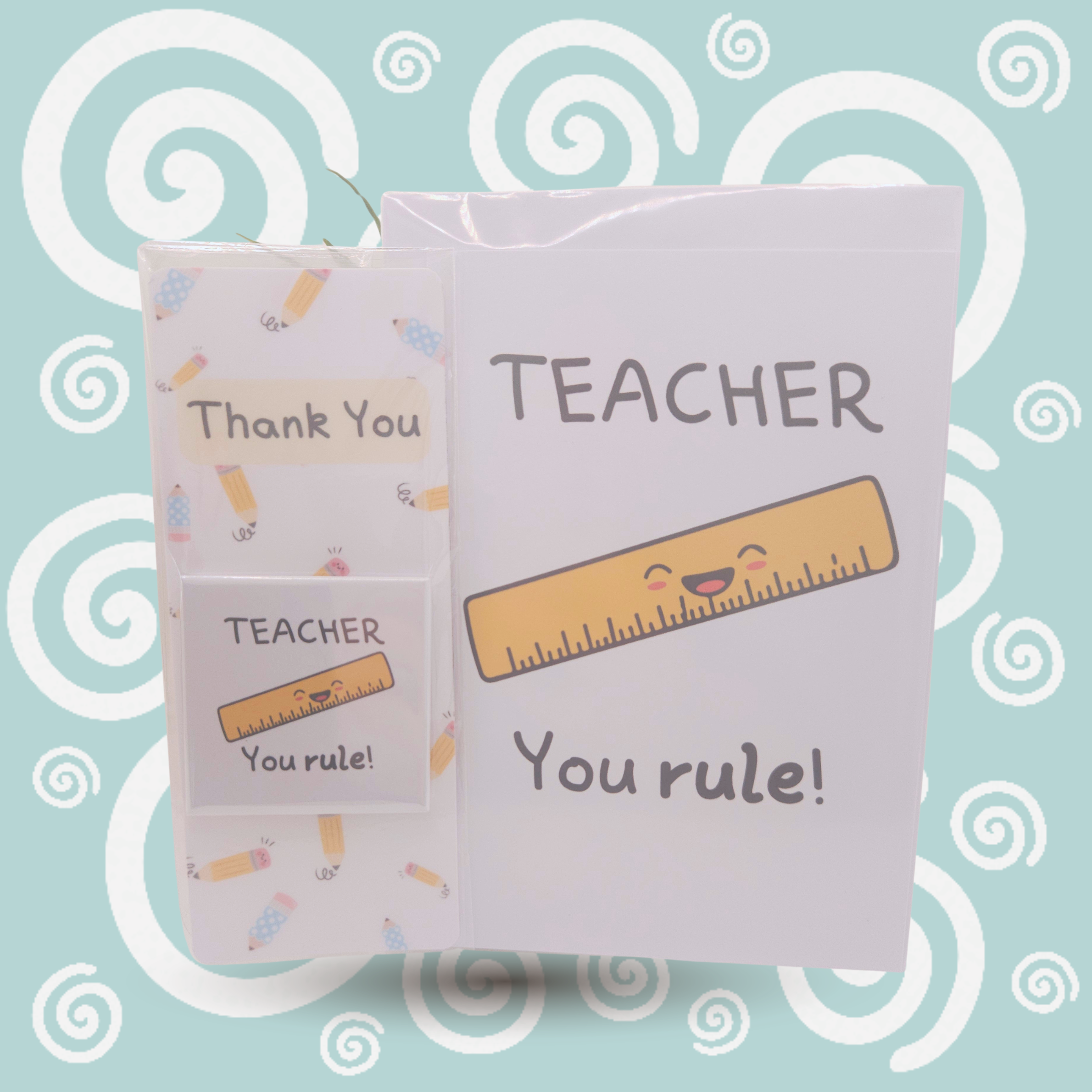 Teacher - Magnet, Card & Bookmark set