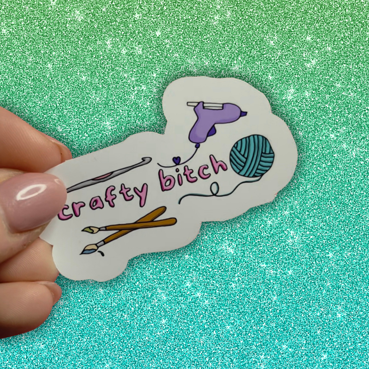 Large Sticker - Crafty bitch