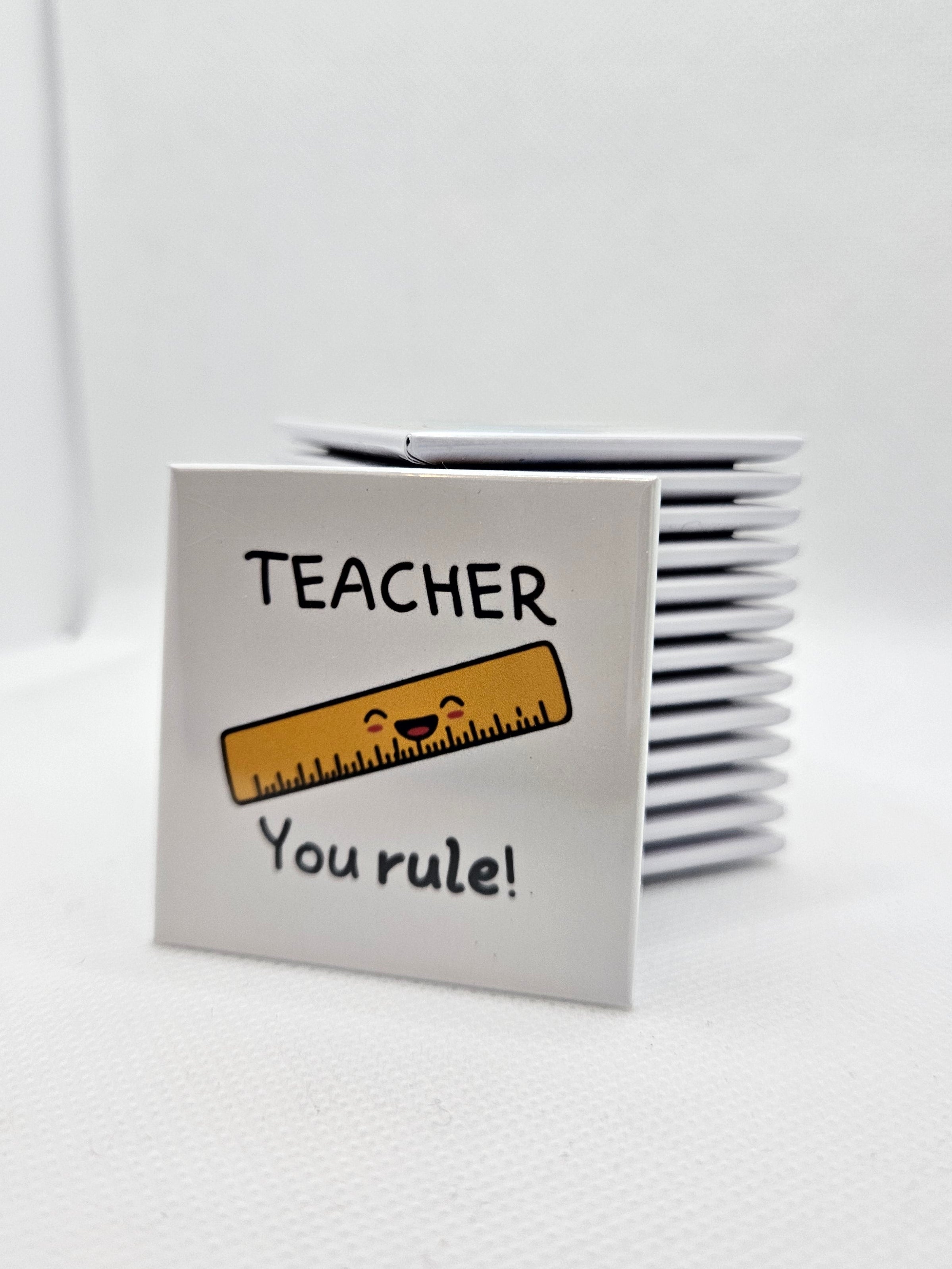 cartoon ruler with words teacher you rule
